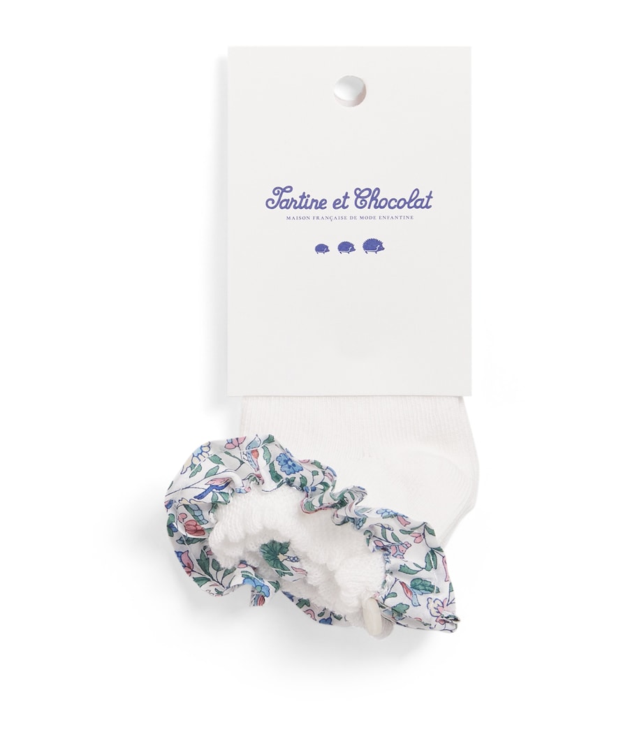 Cotton-Blend Frill Ankle Socks 1BLANC Image 1