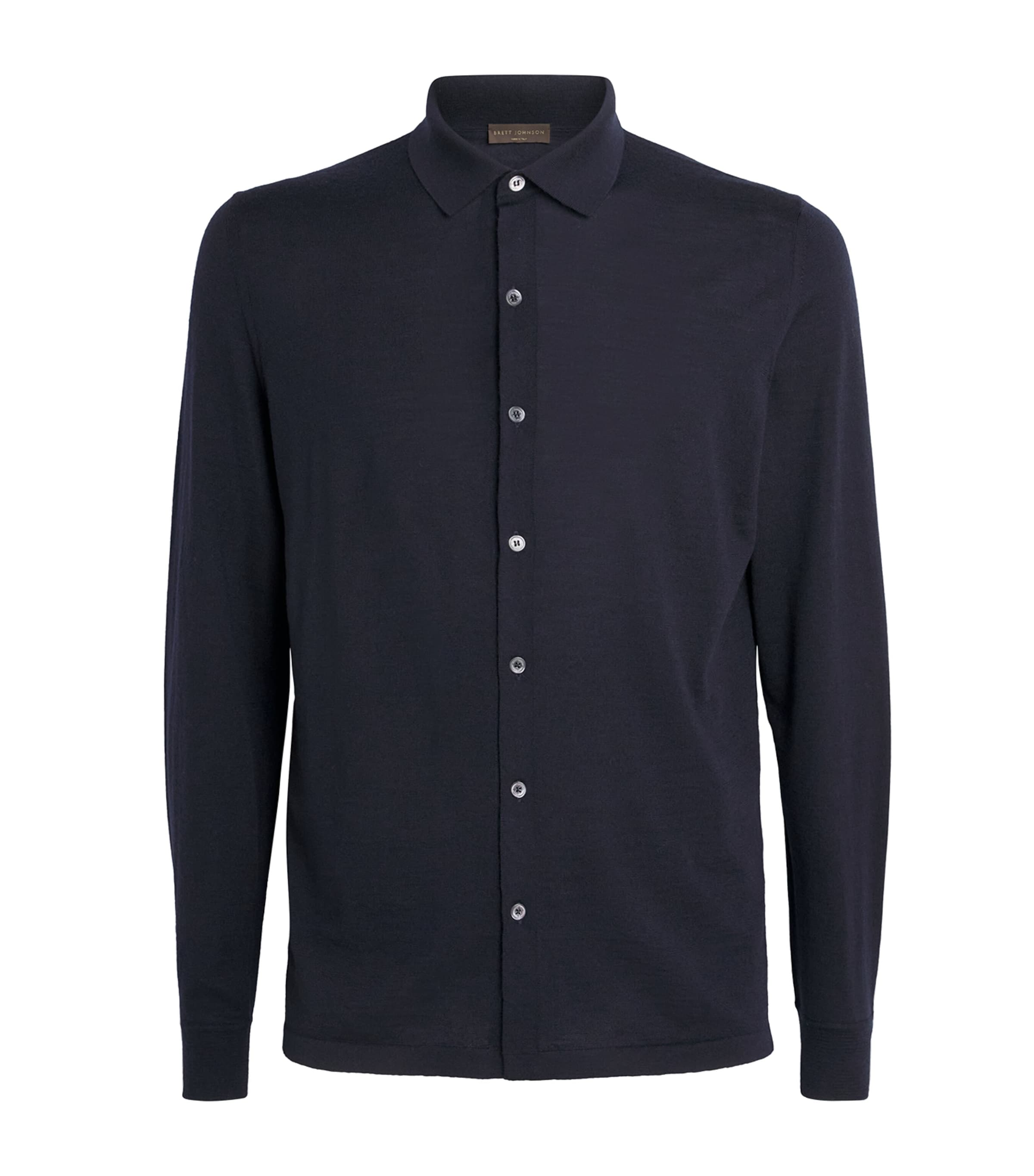 Virgin Wool Shirt NAVY Image 1