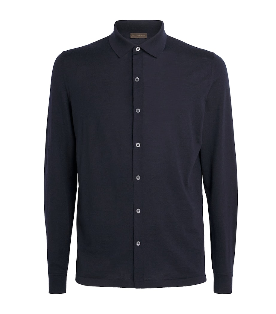 Virgin Wool Shirt NAVY Image 1