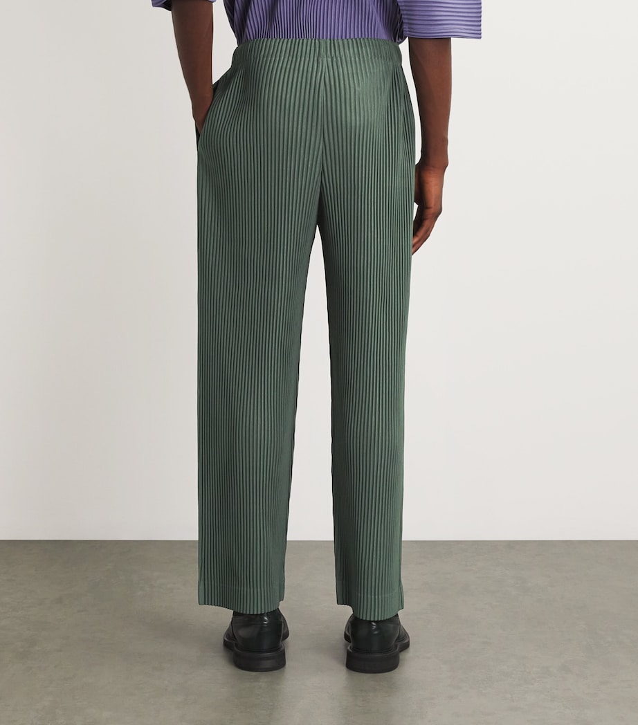 Pleated Straight Trousers 63 MOSS GREEN Image 3