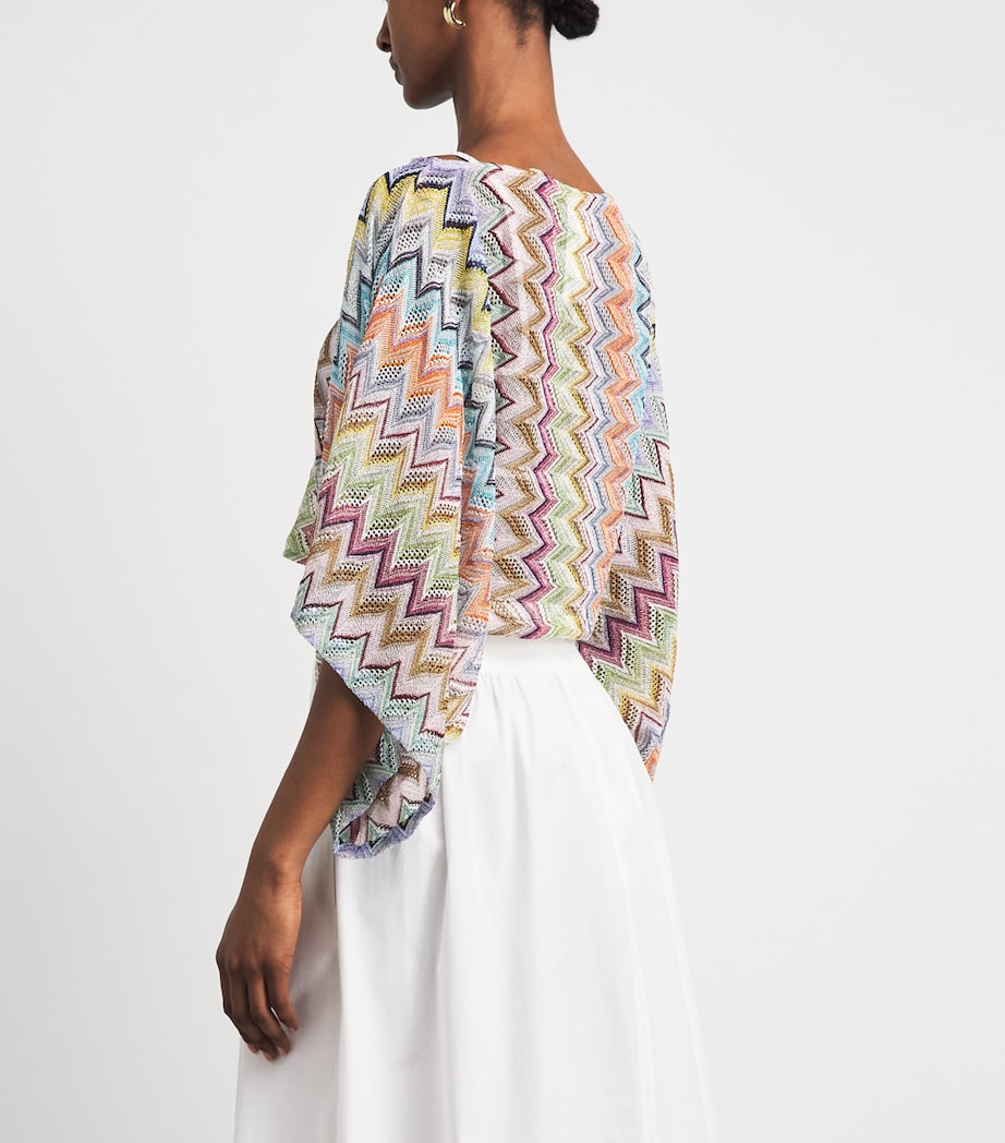 Missoni Womens Zigzag Crop Top Smsor Multicolor Image 5
