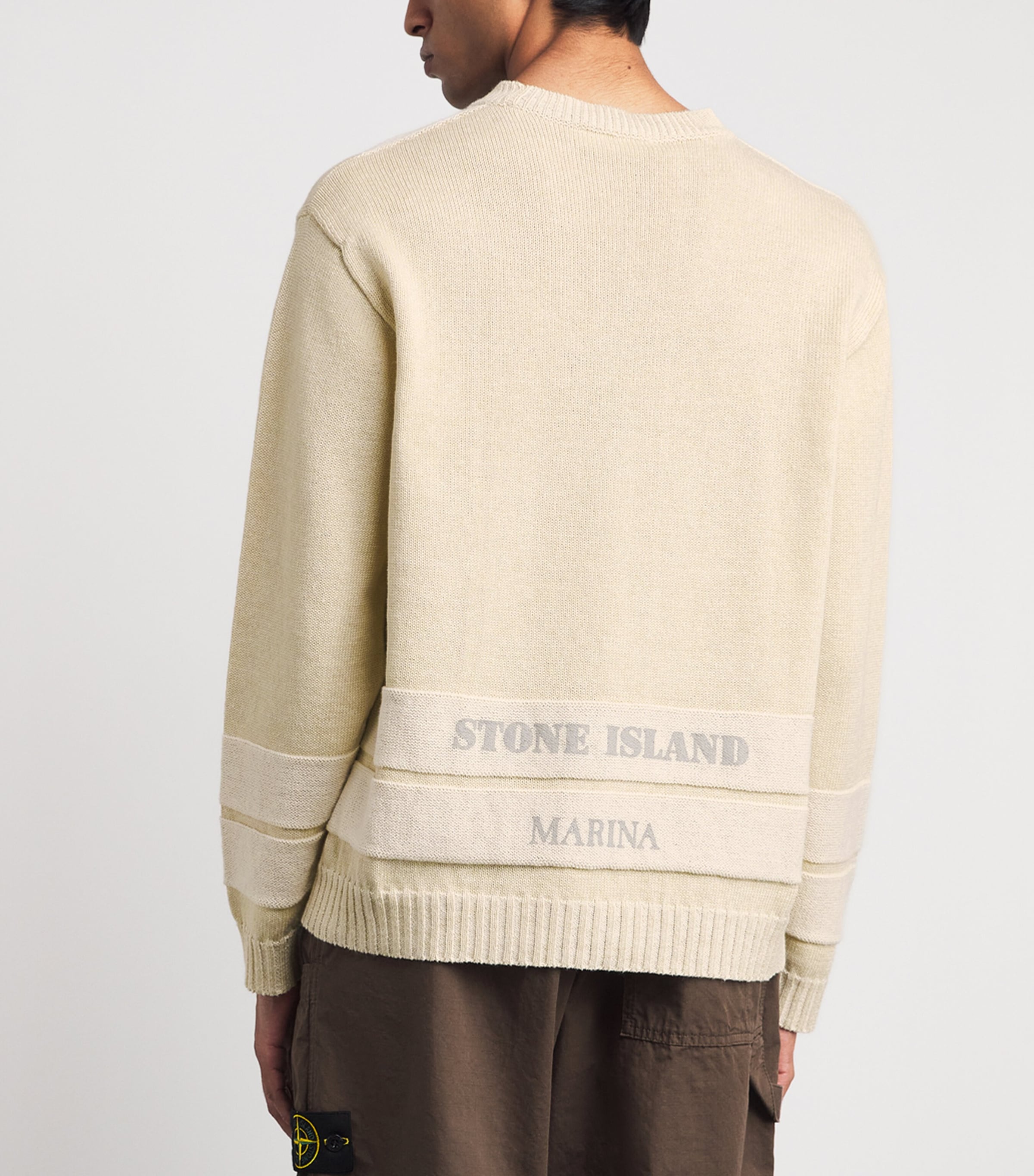 Stone Island Mens Organic Cotton-Linen Marina Sweater Image 5