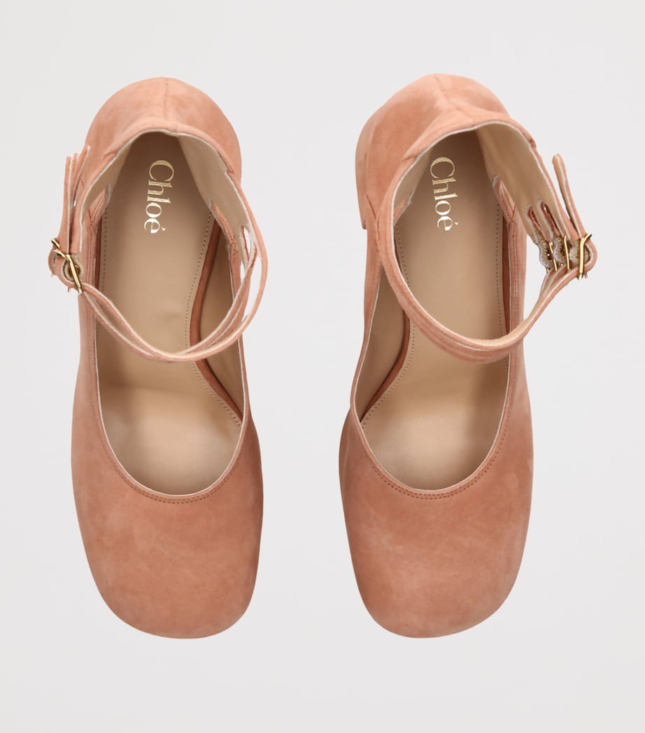Suede Loti Platform Pumps 80 PEACH Image 4