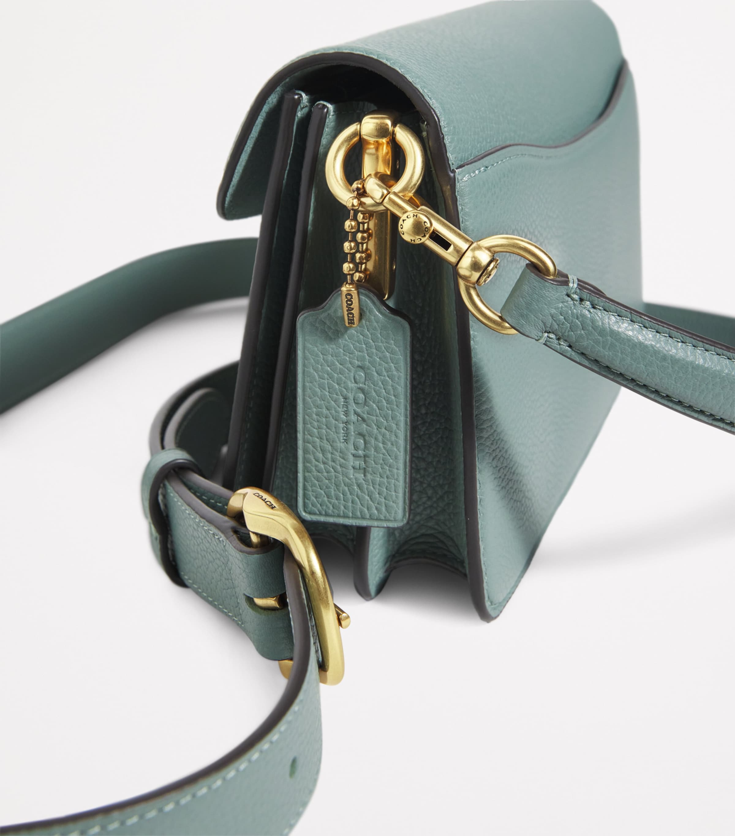 Coach Green Pebbled Leather Tabby 26 Shoulder Bag | Harrods US