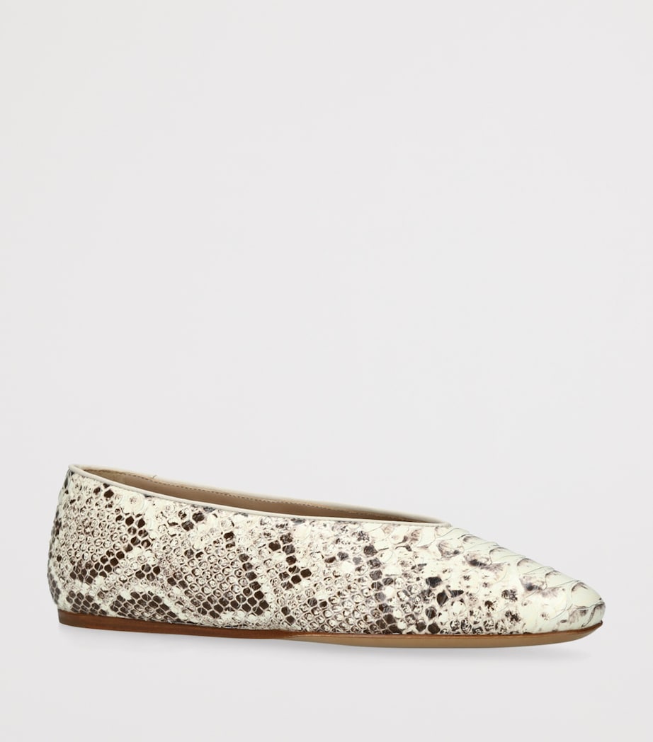 Le Monde Beryl Snakeskin-Effect Regency Ballet Flats Mult/other Image 3