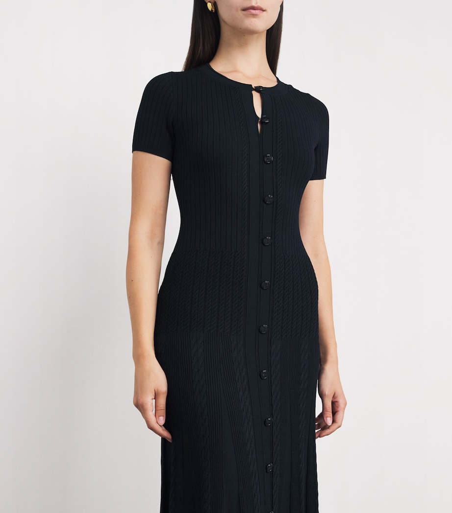 Knit Maxi Dress NAVY BLUE Image 5