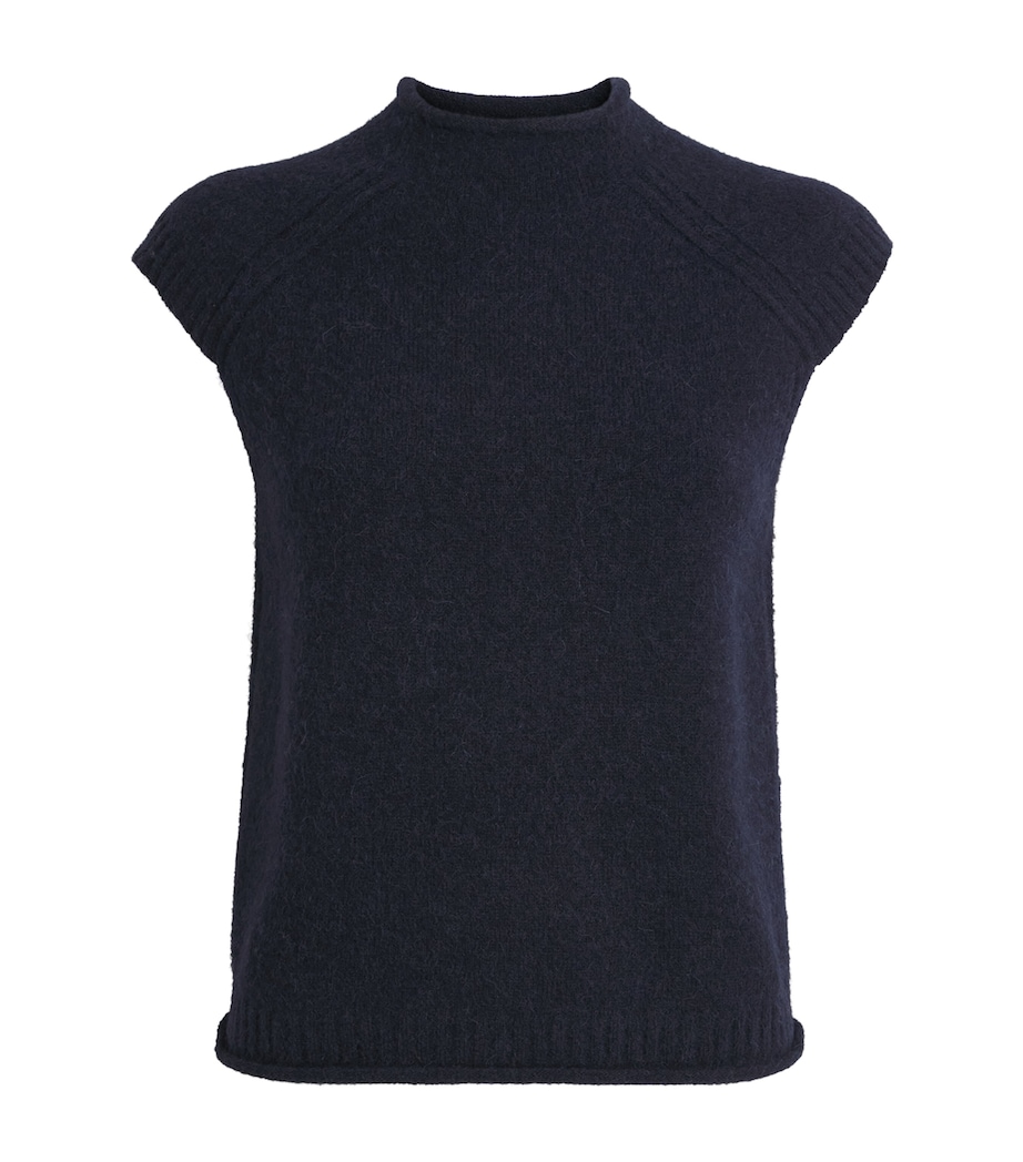 Alpaca-Blend Sweater Vest NAVY Image 1