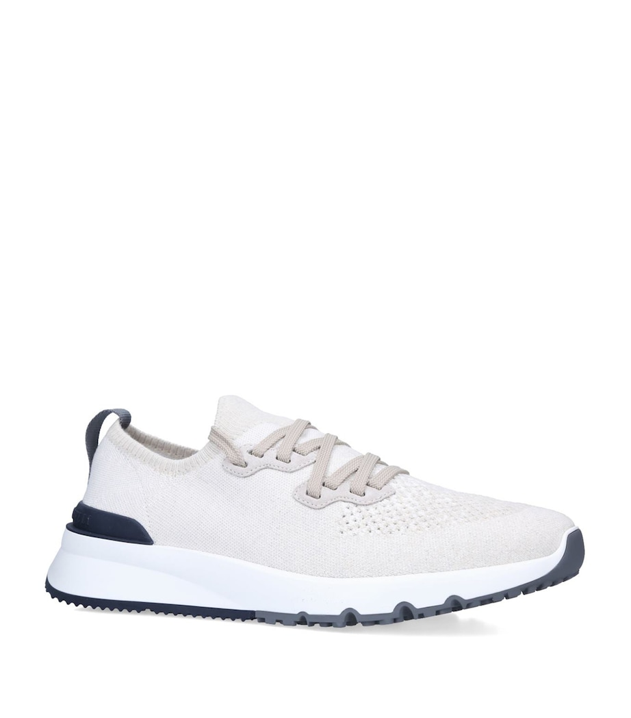 Knitted Low-Top Sneakers WHITE Image 3