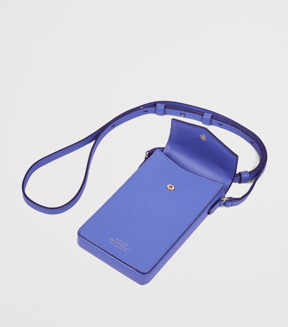 Smythson Calfskin Panama Envelope Phone Case U Violet Image 3