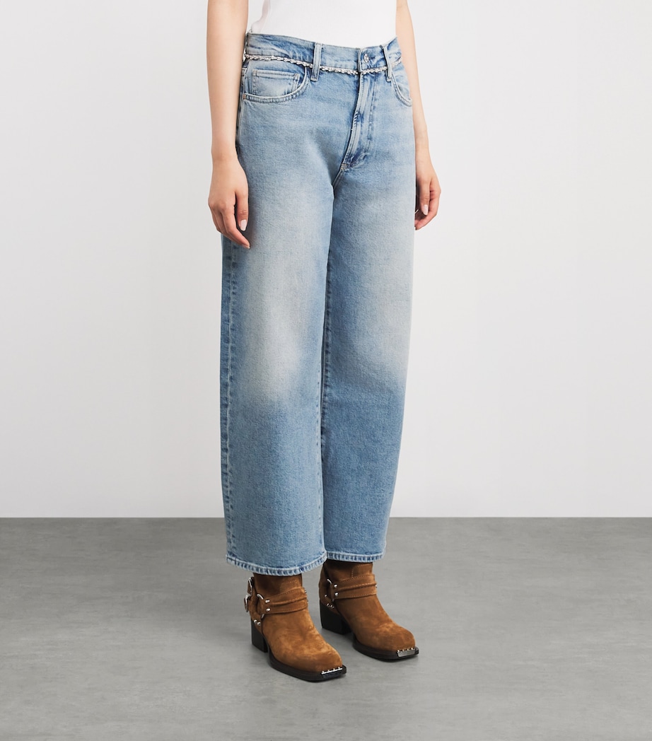 Arellia High-Rise Barrel-Leg Jeans COSMIC EMB Image 3