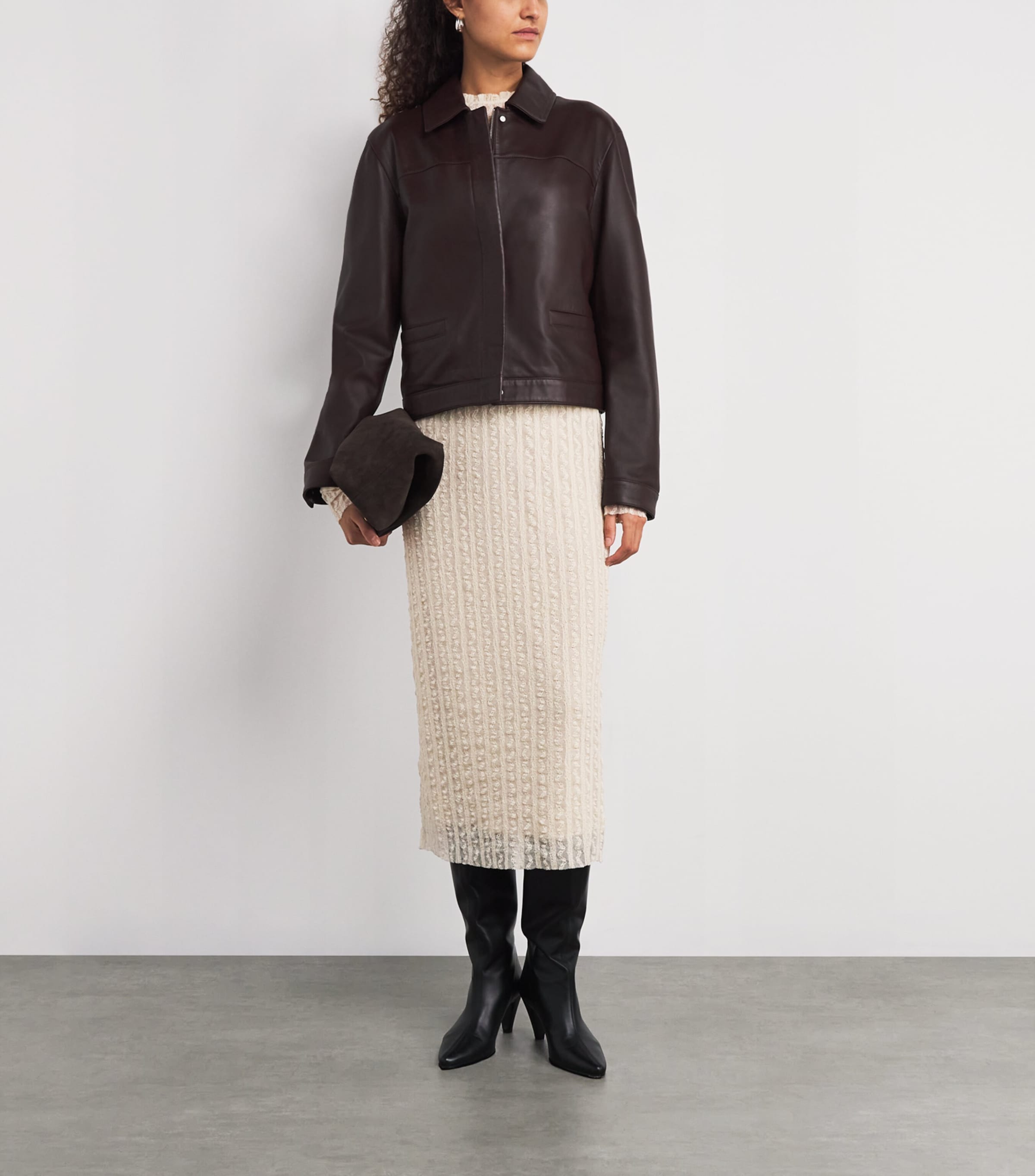 Lace Midi Skirt ECRU Image 2