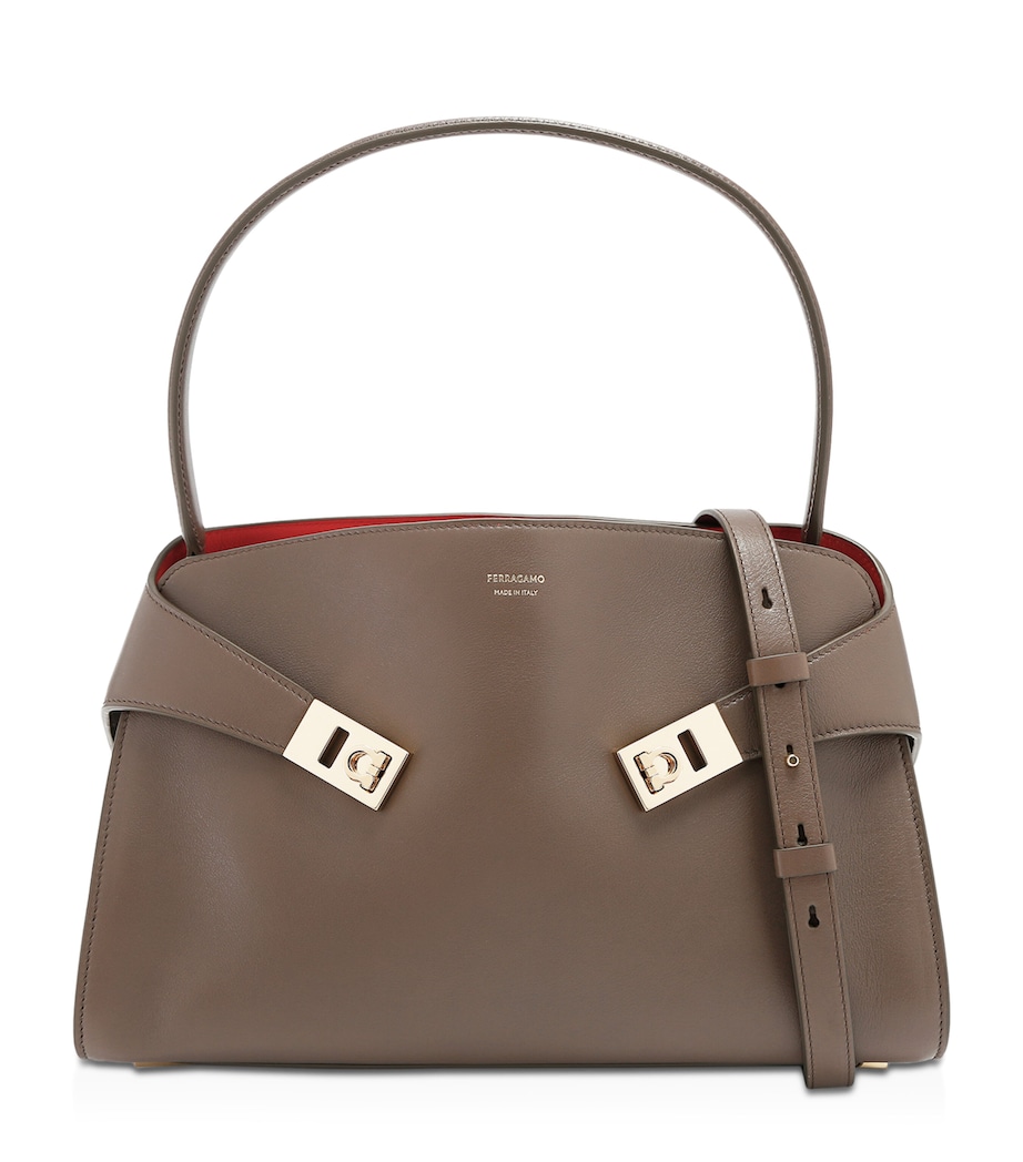 Leather Hug Soft Shoulder Bag BROWN Image 1