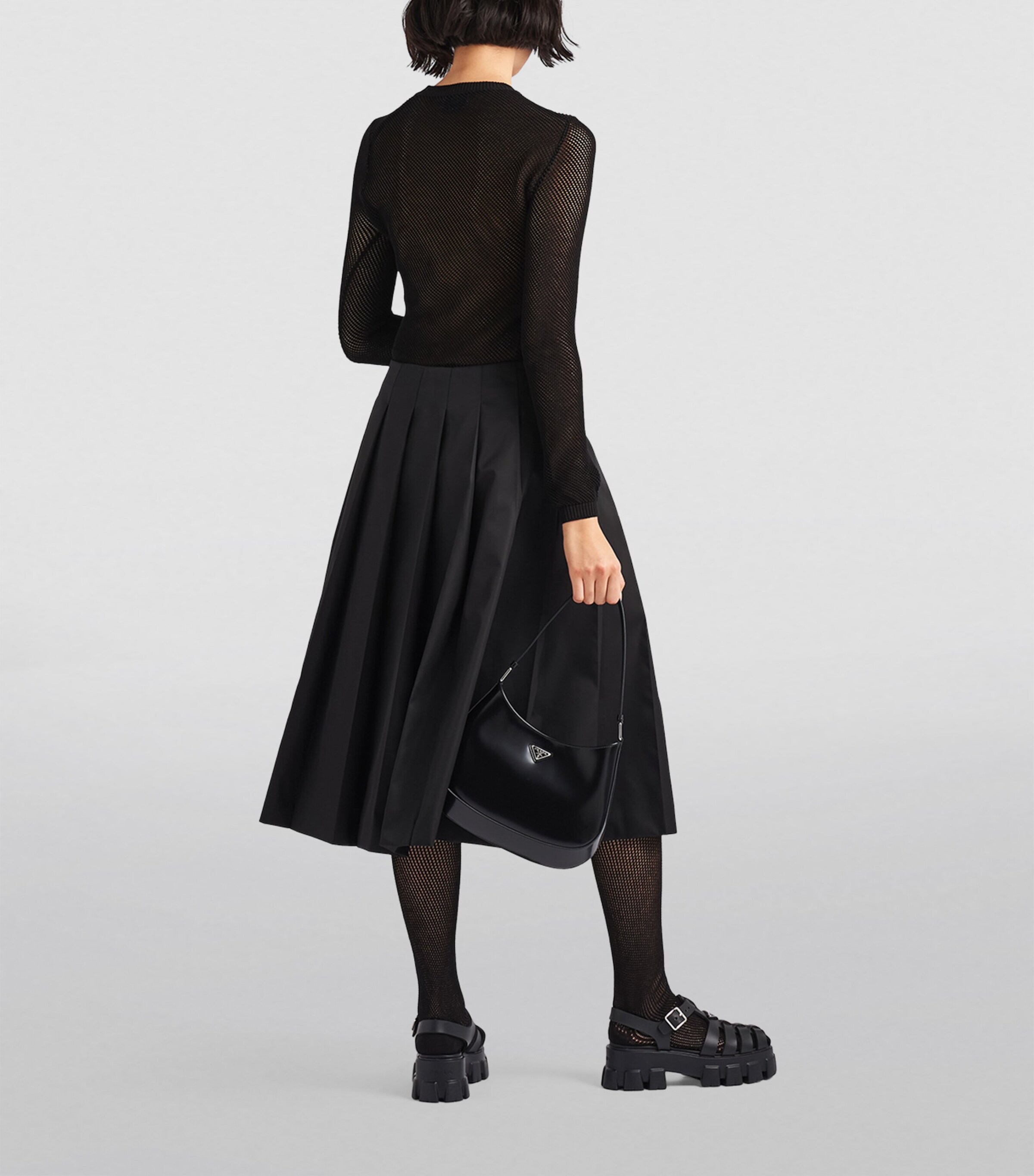 Re-Nylon Pleated Midi Skirt F0002 Image 4