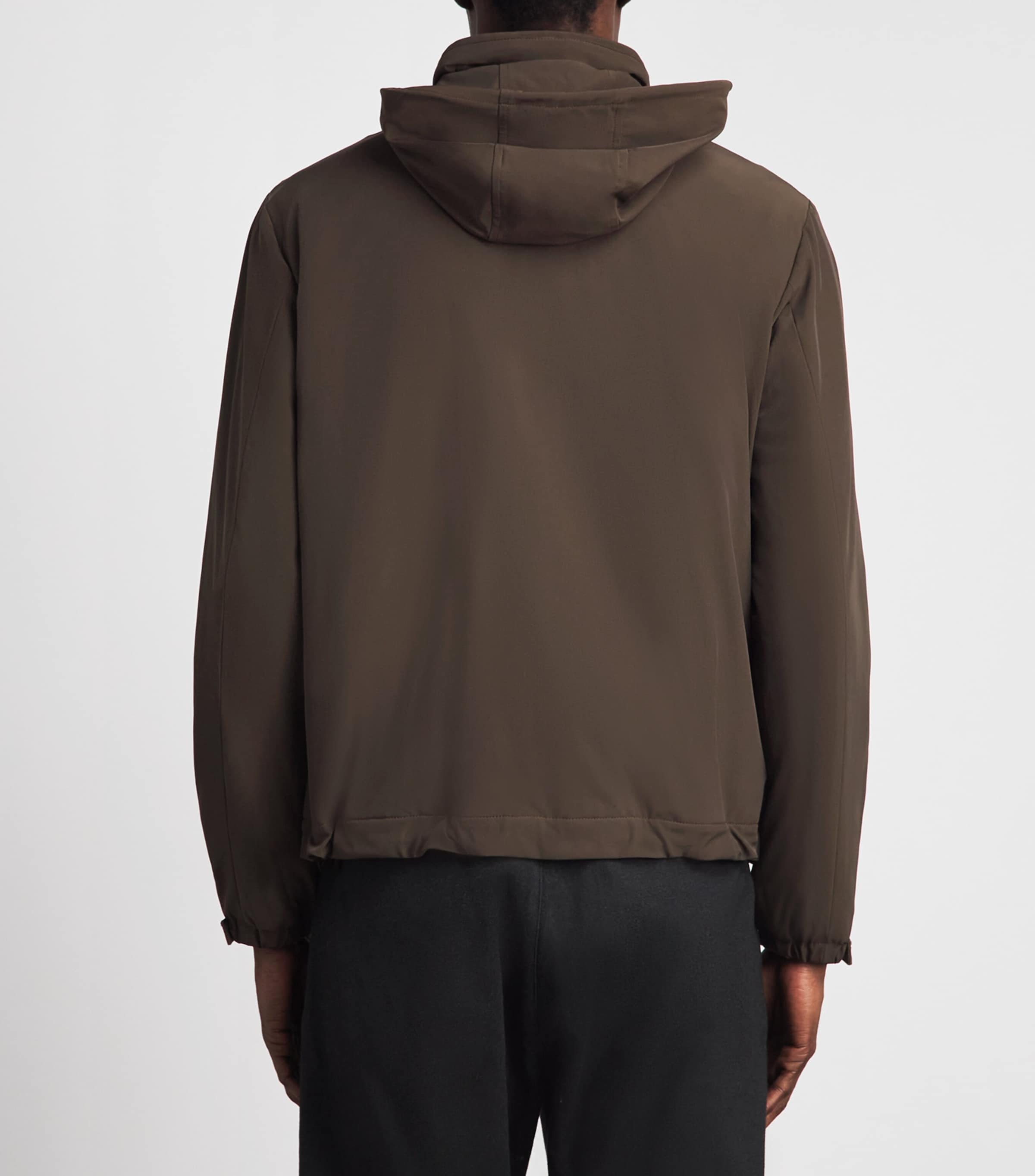 Sandro Paris Mens Padded Hooded Jacket Taupe / Kaki Image 5