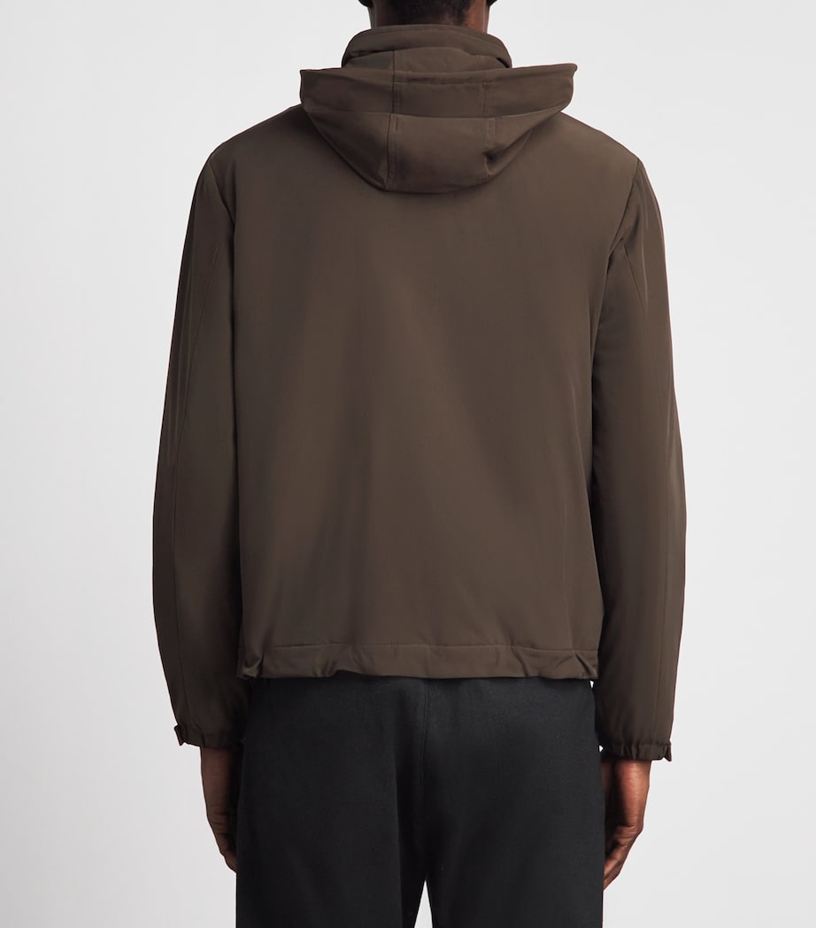 Sandro Paris Mens Padded Hooded Jacket Taupe / Kaki Image 5