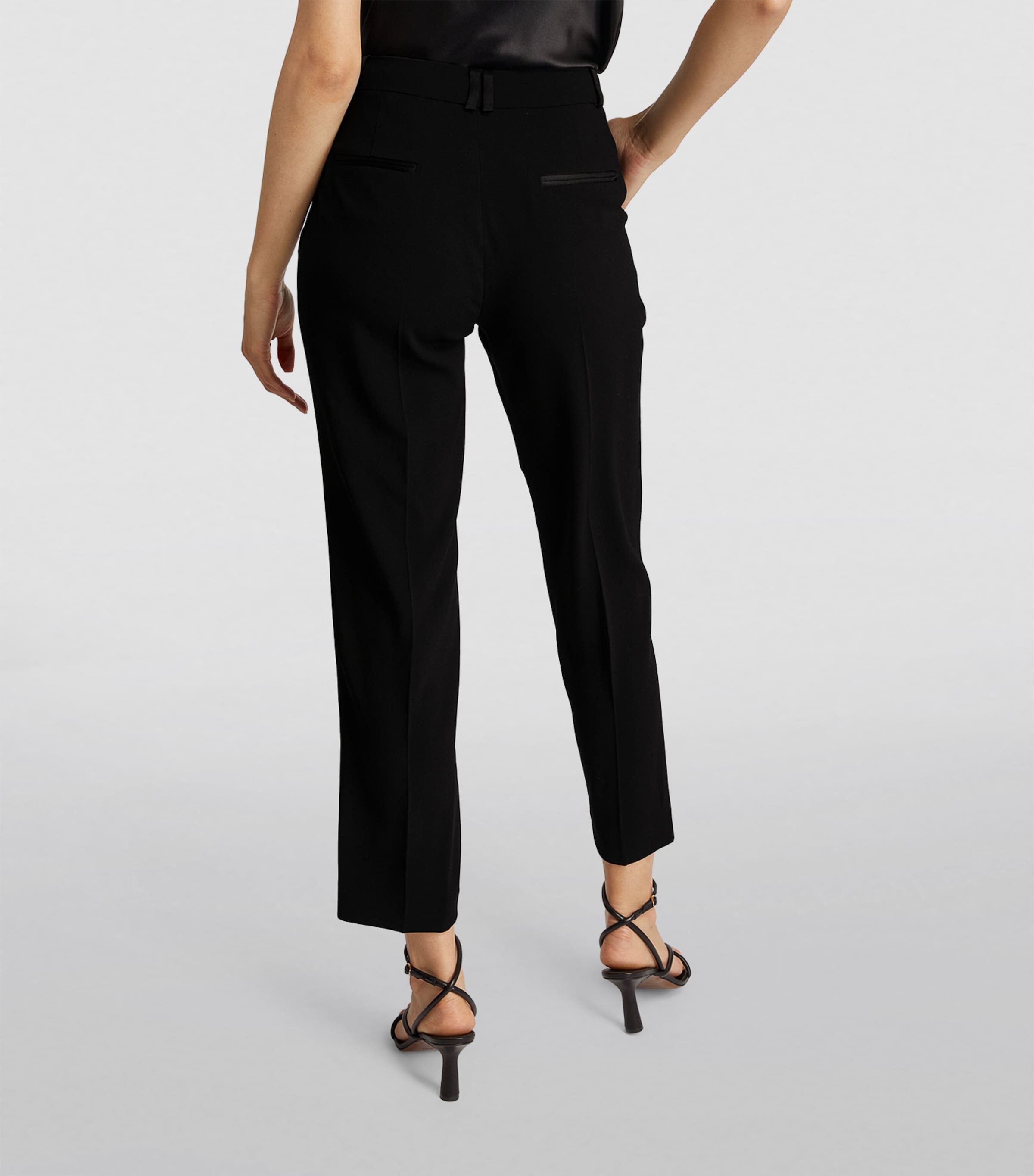 Straight-Leg Tailored Trousers BLACK Image 4