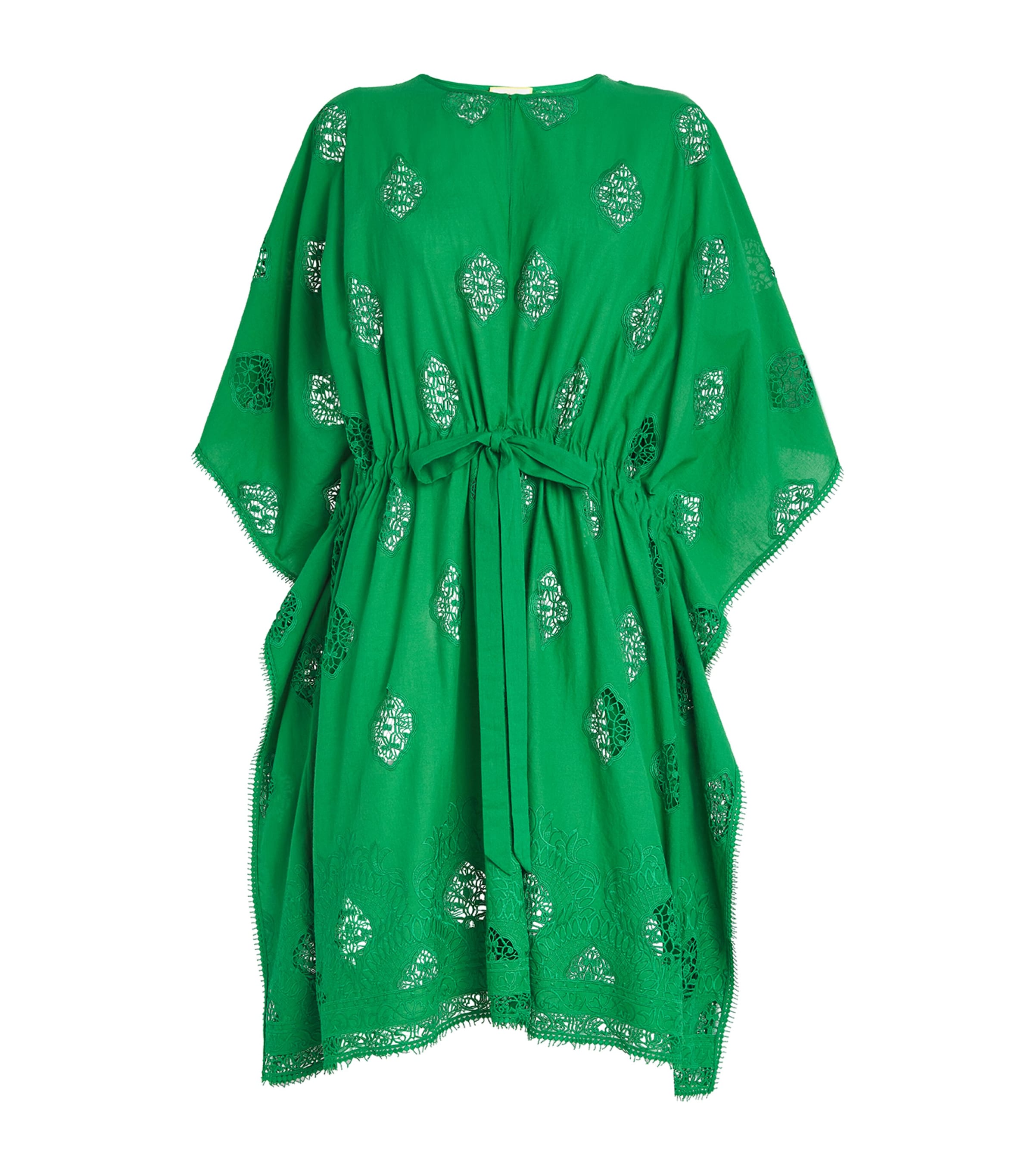 ERDEM EMBROIDERED TIE-FRONT KAFTAN