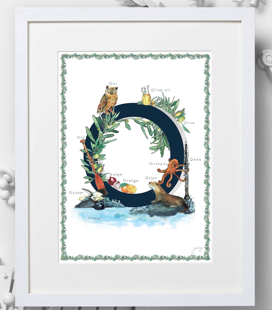 A4 Letter Print NAVY Image 2