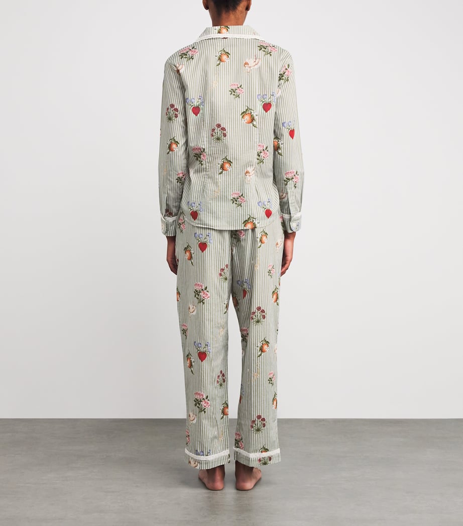 Cotton Primavera Pyjama Set PINSTRIPE Image 3