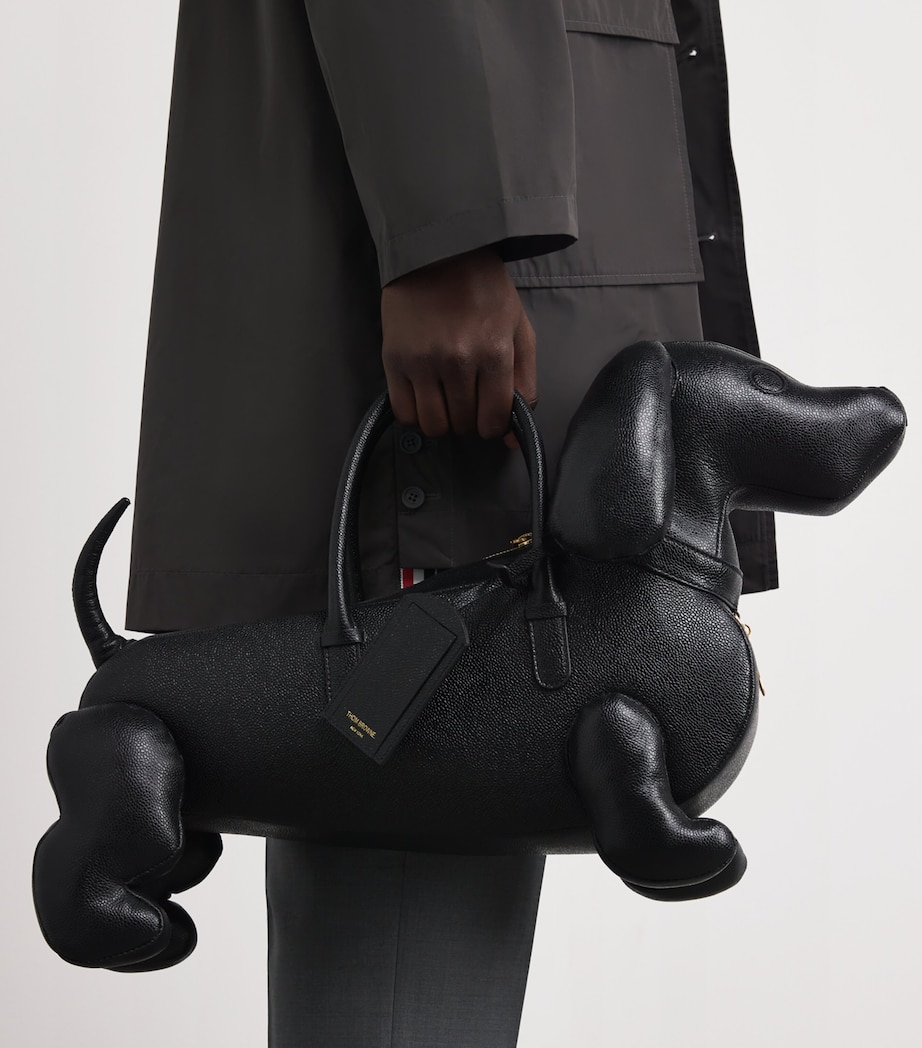 Leather Hector Top-Handle Bag BLACK Image 5