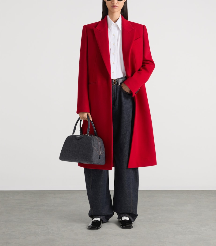Wool Tailored Coat DARK RED Image 2