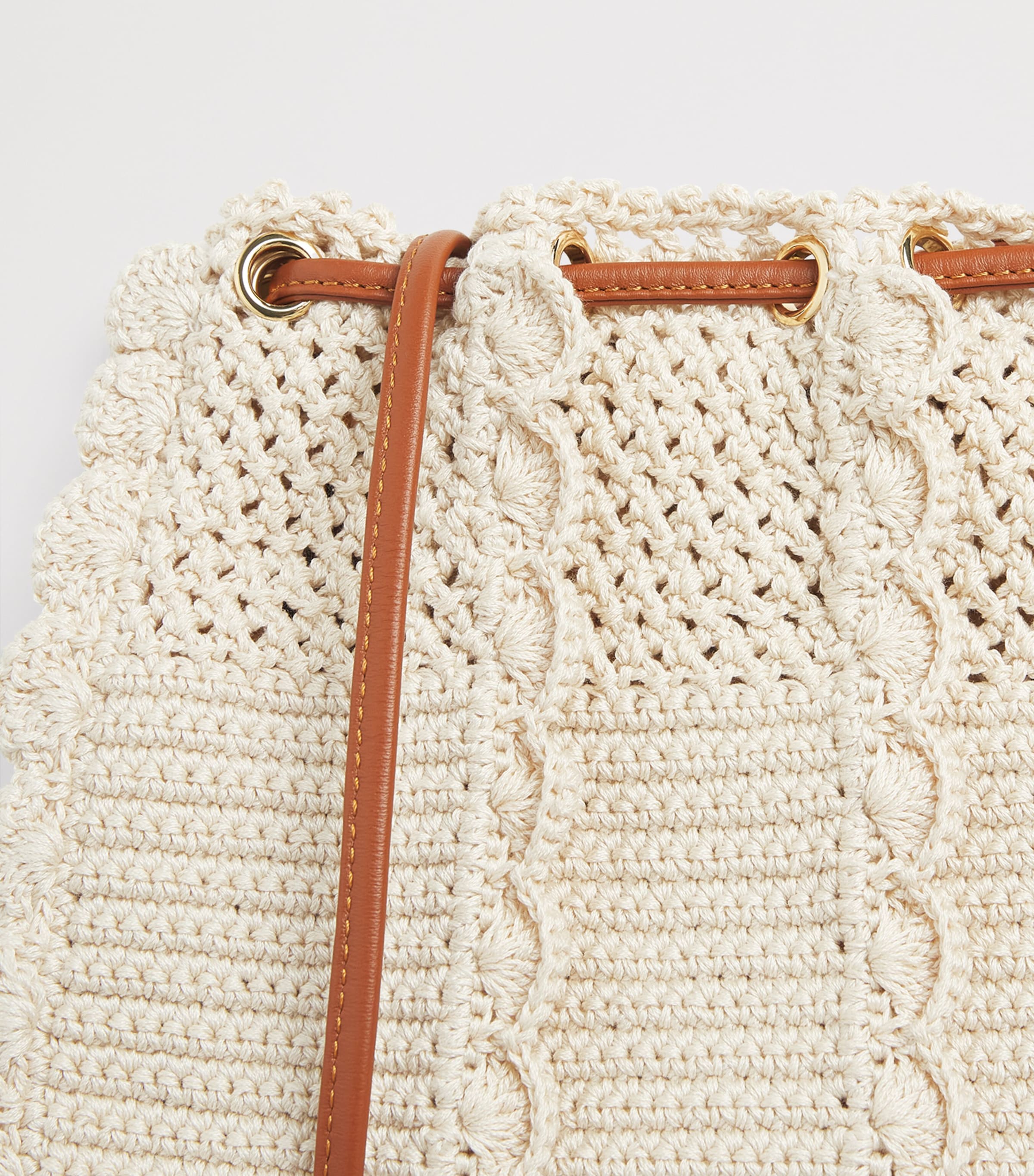 Ulla Johnson Small Crochet Adria Clutch Bag Cowrie Image 6