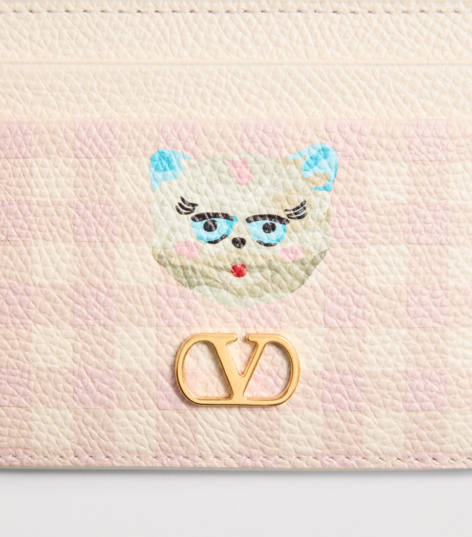 Grained Leather VLogo Signature Card Holder 9PK Image 5