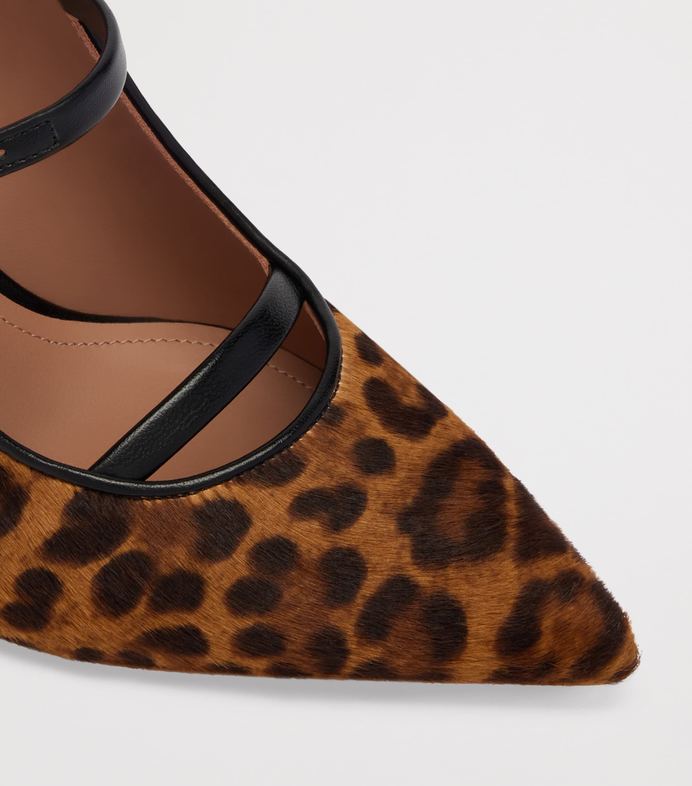 Leopard Calf Hair Gala Mules 70 BROWN Image 5