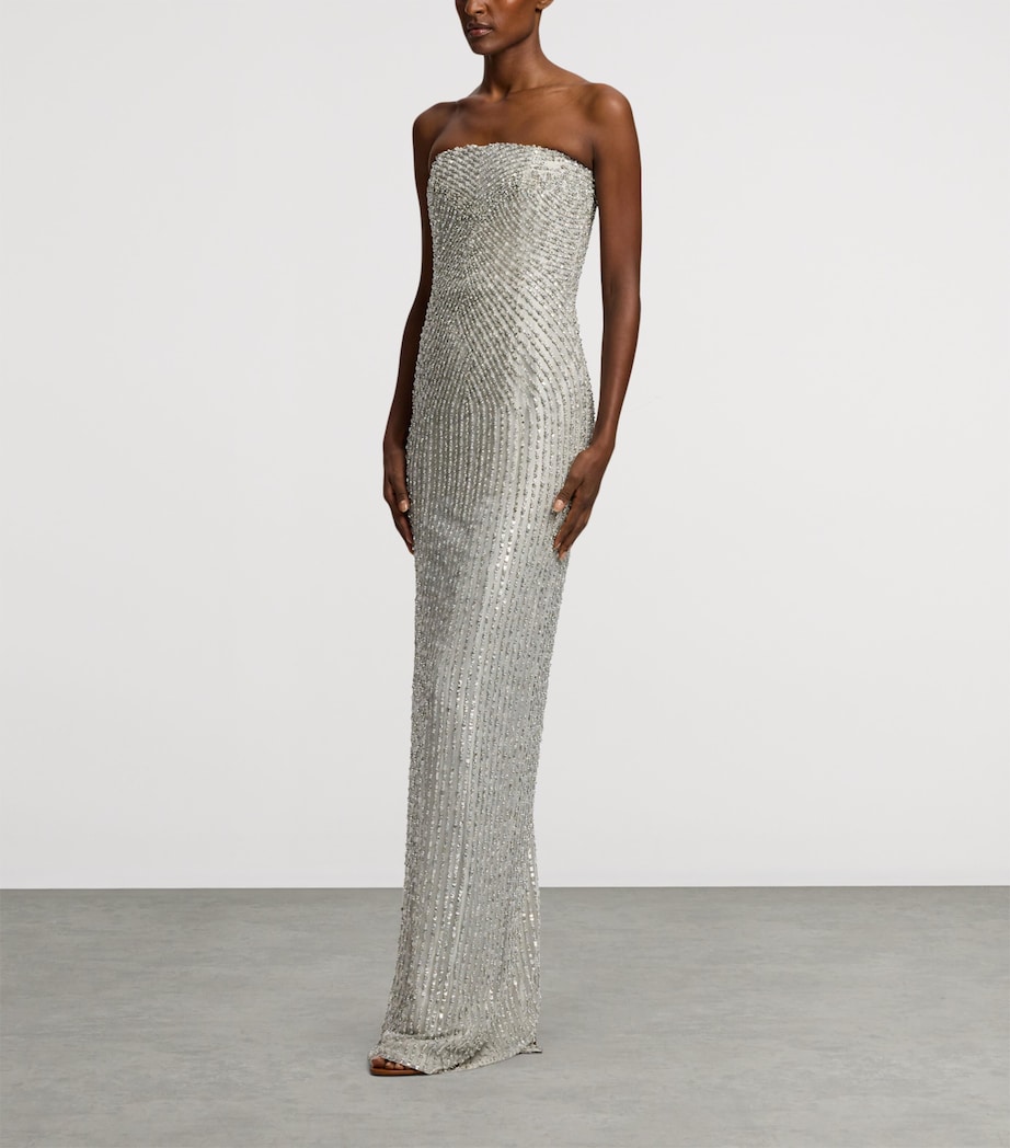 Embellished Shelly Maxi Dress SILVER-040 Image 6