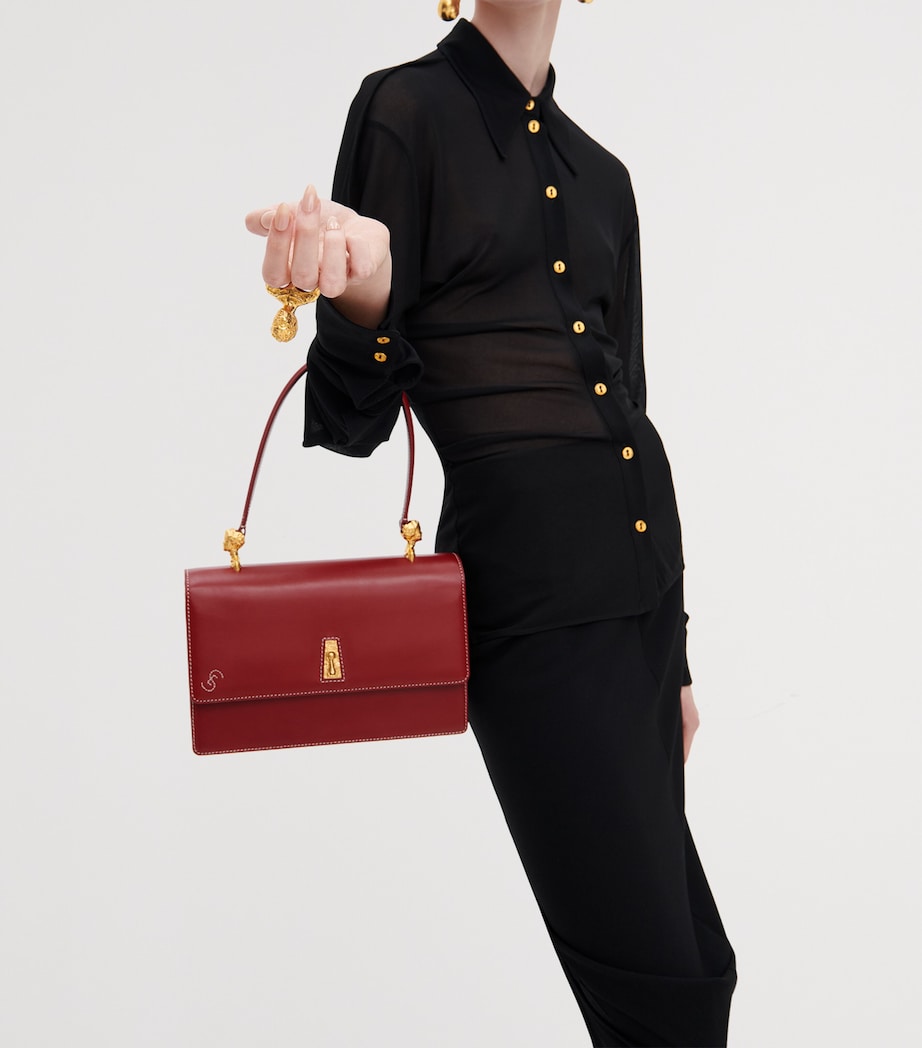 Schiaparelli Leather Slim Shoulder Bag Red Image 2