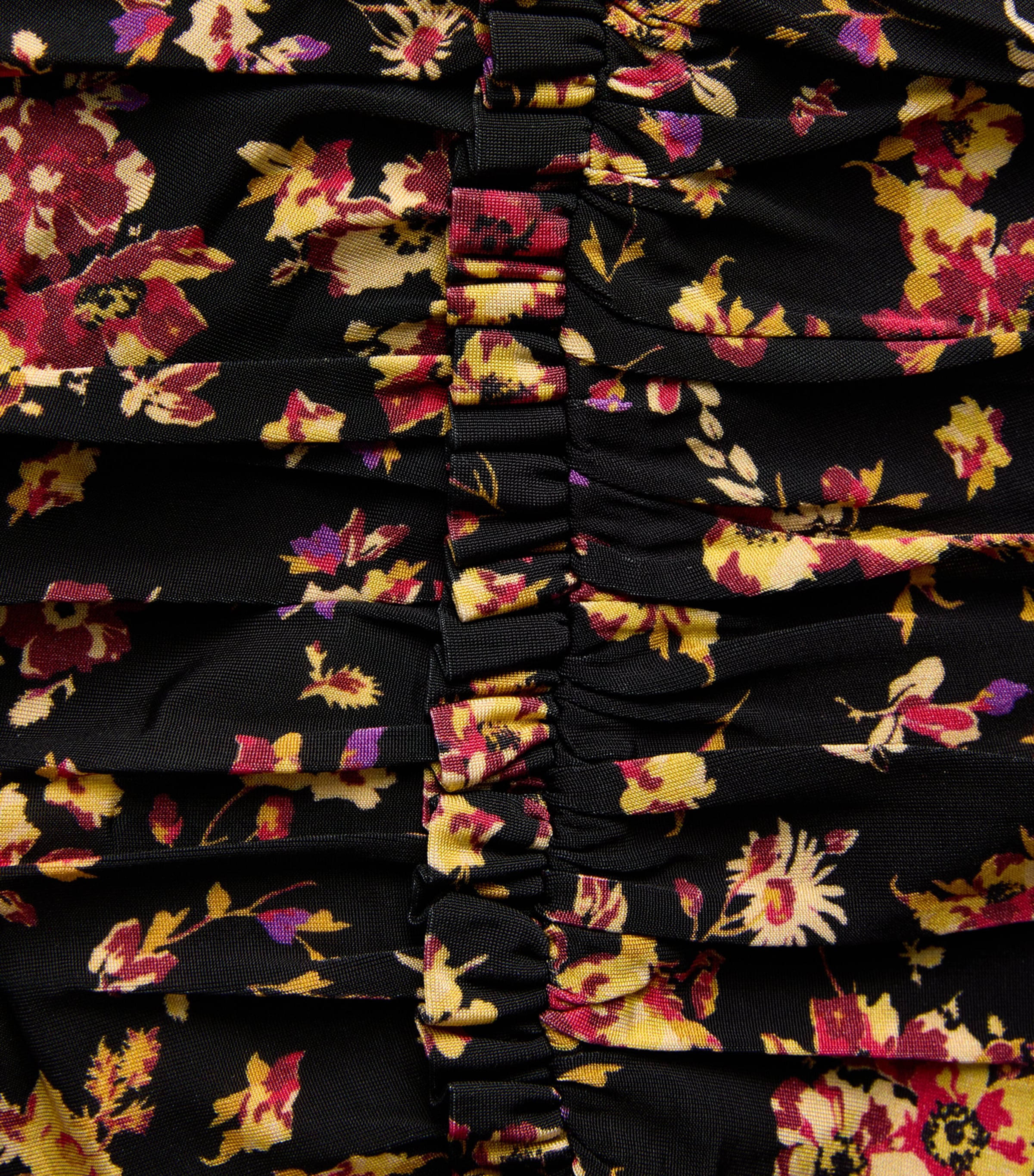 Ulla Johnson Womens Gathered Floral Midi Dress Noir Floral Image 6