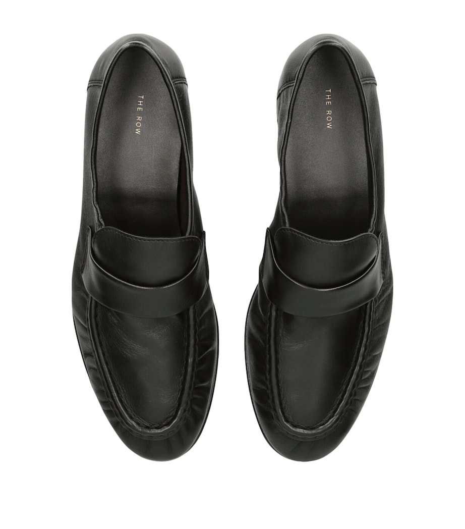 Soft Leather Loafers BLACK Image 4