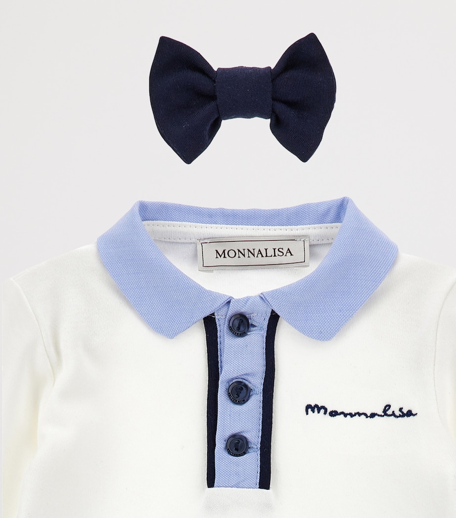 Cotton All-In-One and Bow Tie Set (1-9 Months) PANNA+BLU Image 3