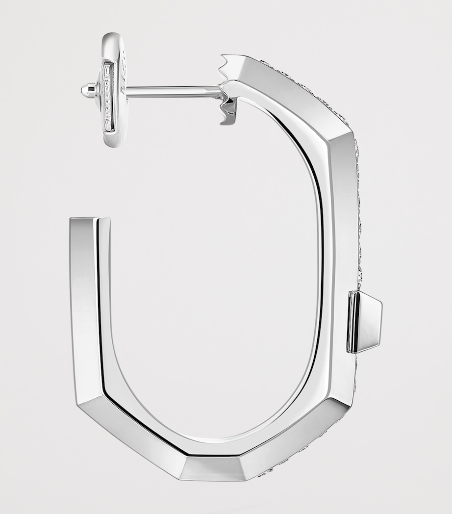 Messika Moderniste Small White Gold and Diamond Single Hoop Earring (0.10ct) White Gold Image 3