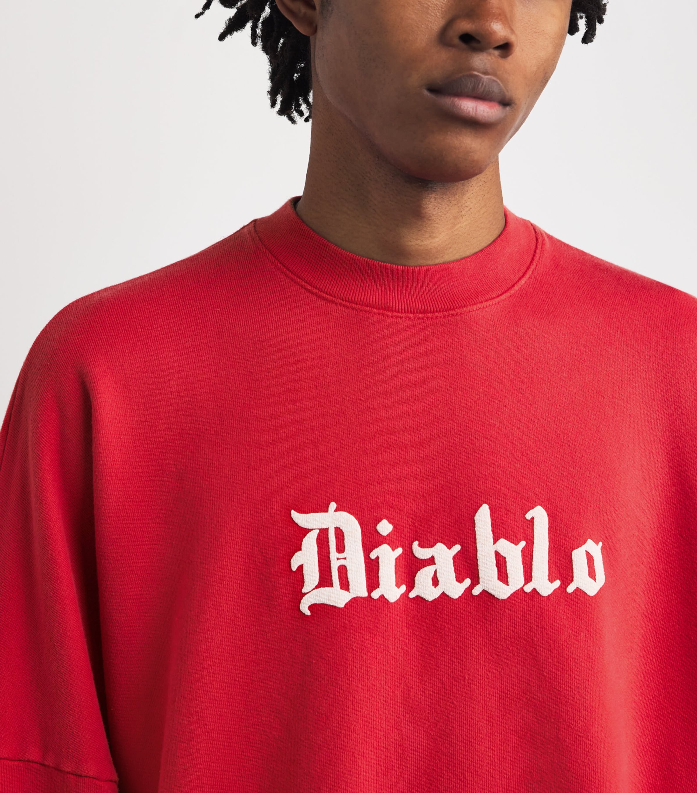 Cotton Diablo Hooligan Sweatshirt RED Image 6