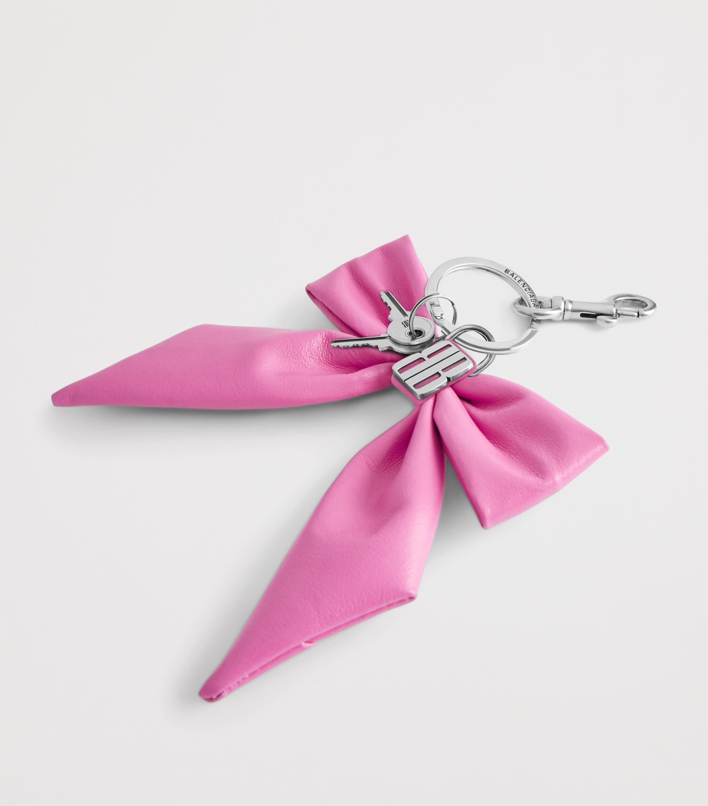 Balenciaga Purple Leather Clémence Bow Keyring | Harrods US