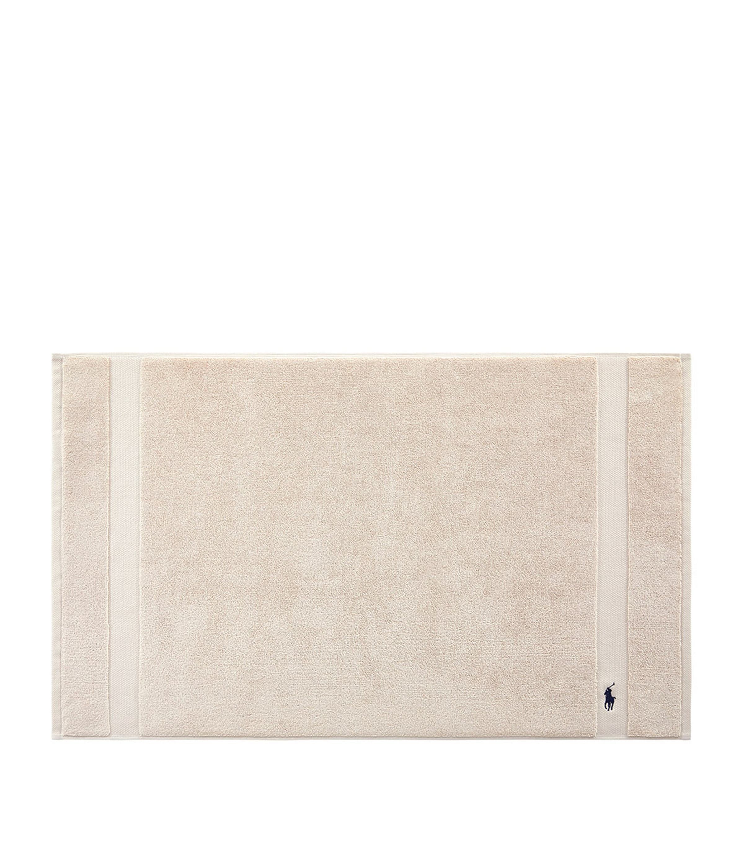 Ralph Lauren Polo Player Bath Mat In Beige