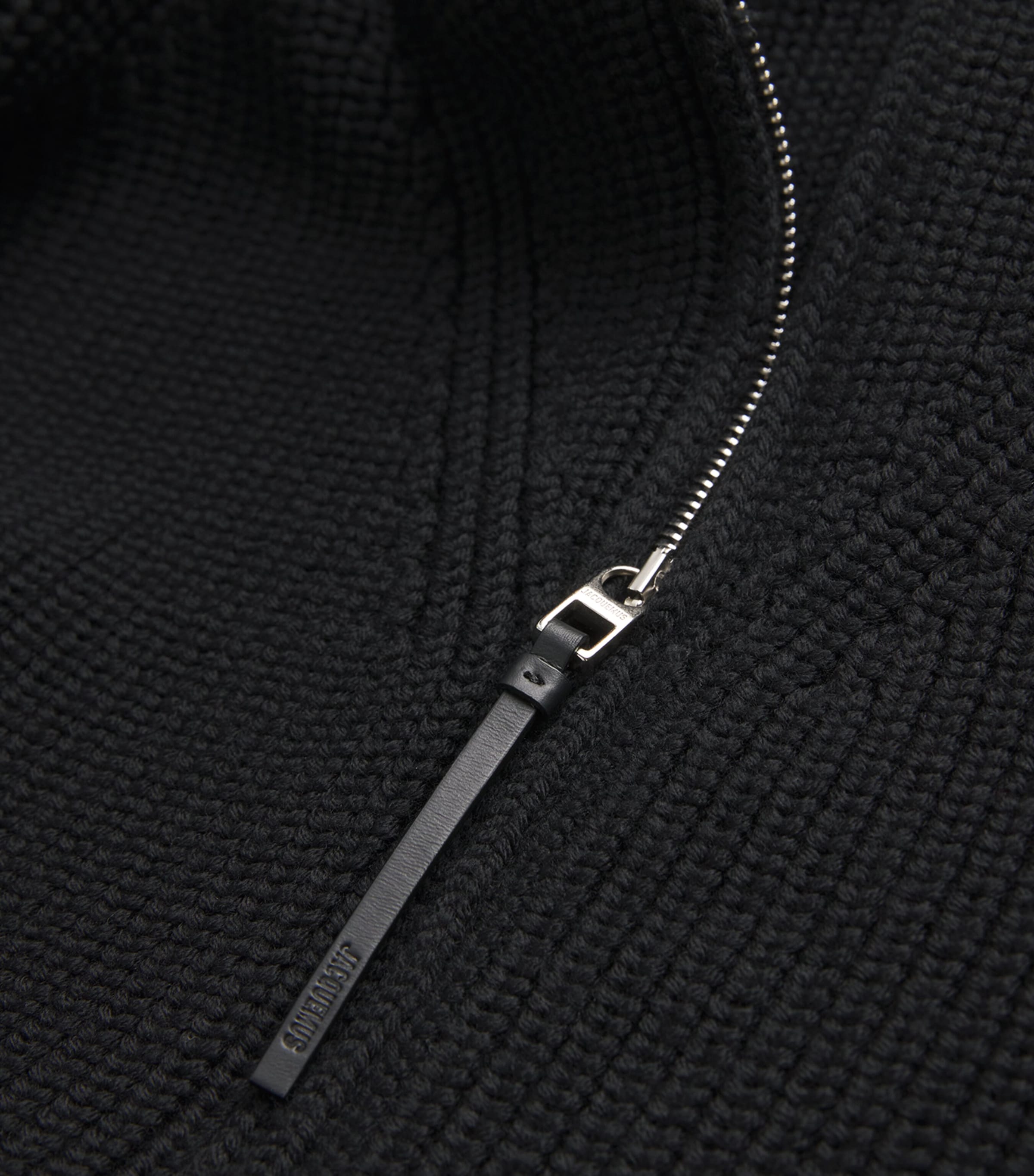 Merino Wool Zip Cardigan 990-BLACK Image 5