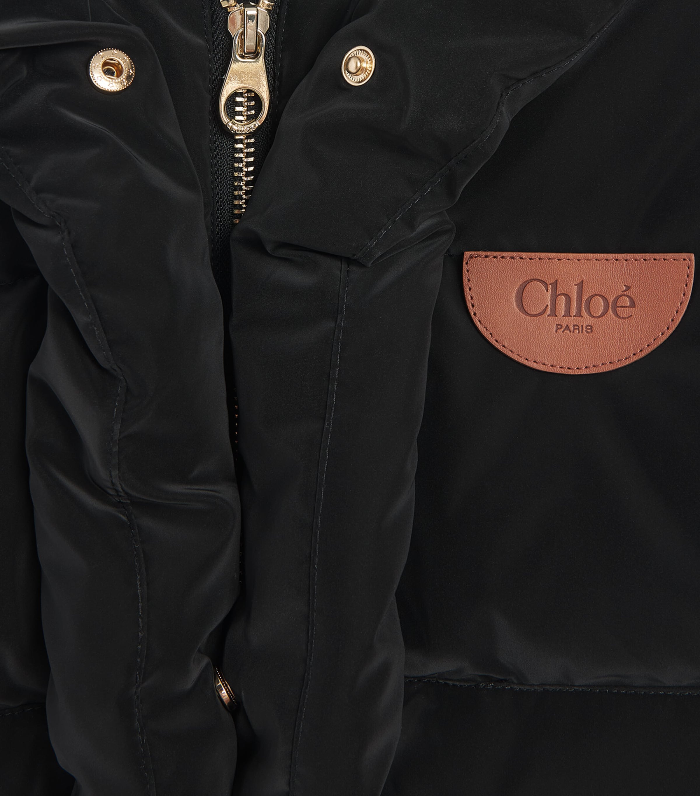 Chloé Kids Down Puffer Jacket (4-14 Years) Black Image 3