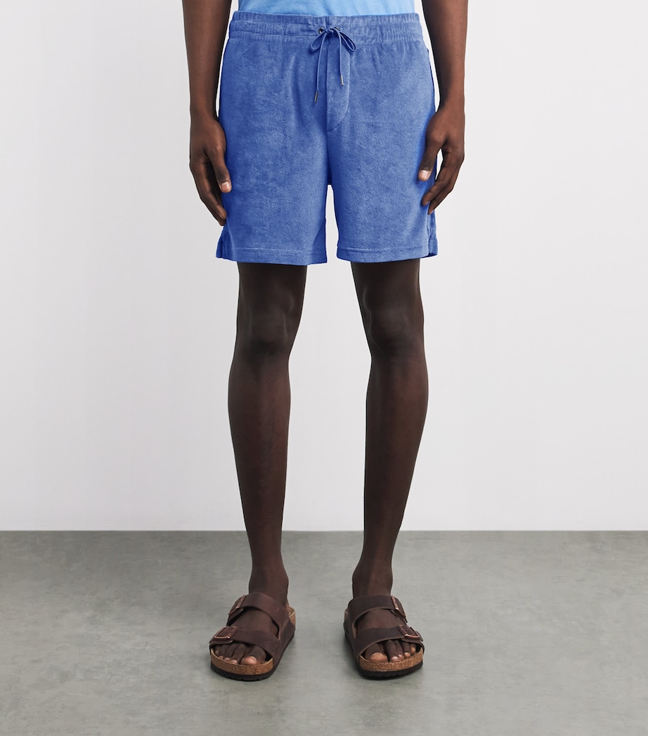 Polo Ralph Lauren Mens Cotton Terry Polo Pony Shorts Modern Royal Image 4