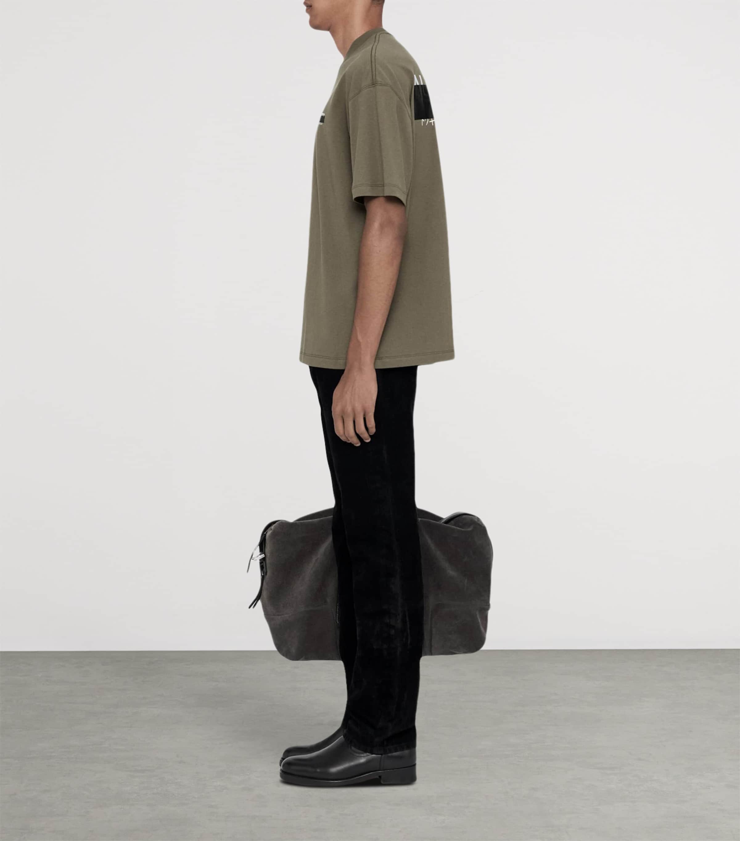 AllSaints Mens REDACT SS CREW Washed Khaki Image 7