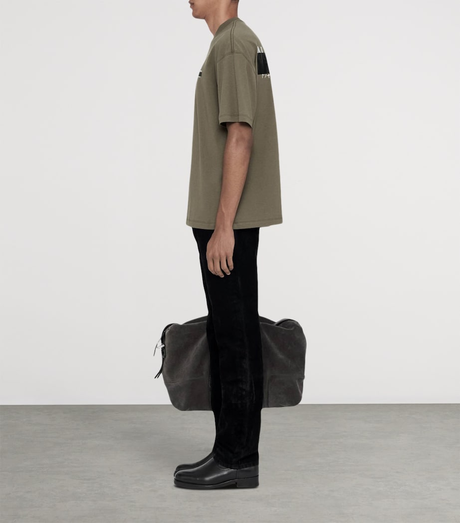 AllSaints Mens REDACT SS CREW Washed Khaki Image 7