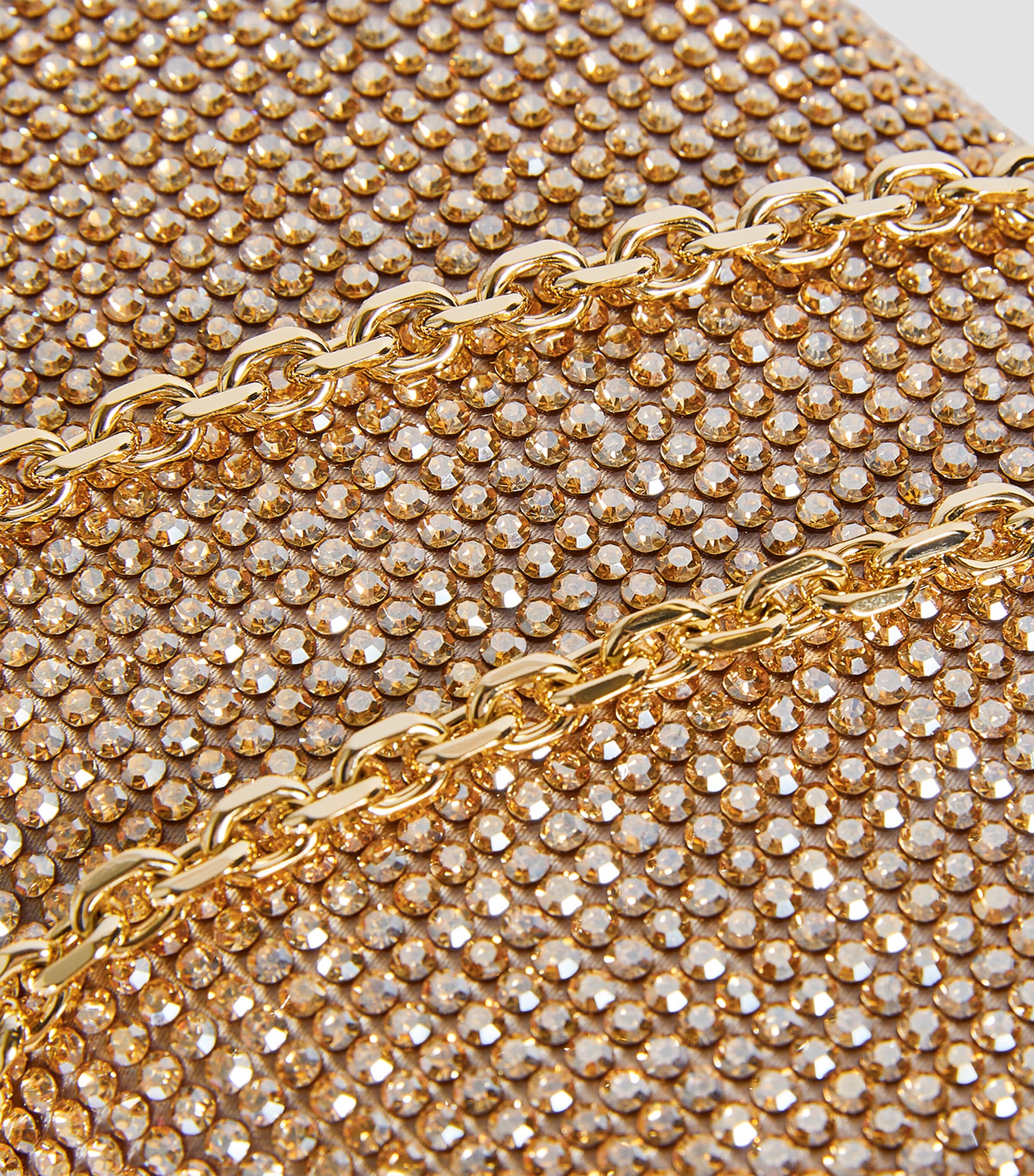 Satin Crystal-Embellished Perry Clutch Bag CPROS CHAMPAGNE Image 3