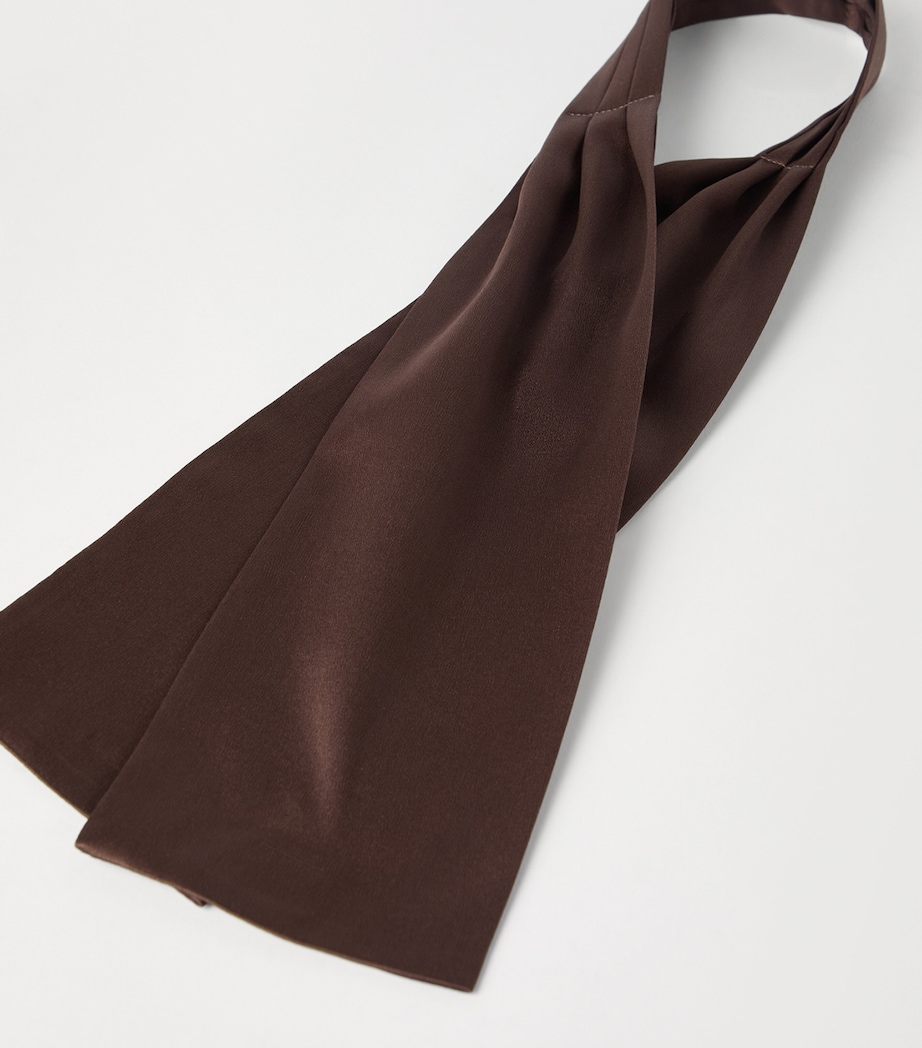 Stretch-Satin Silk Jabot Scarf C4280 Image 3