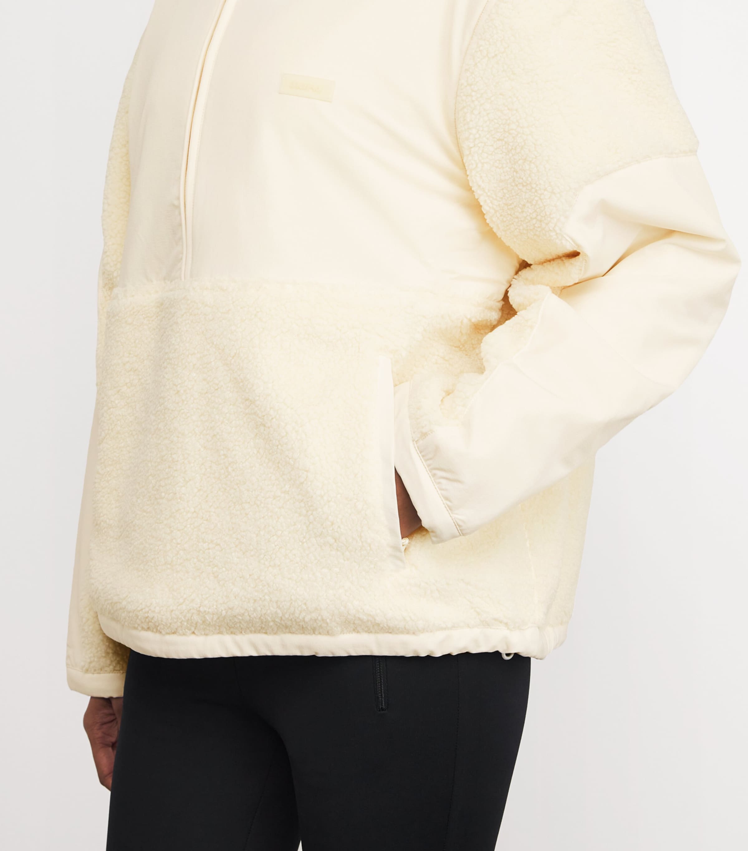 Teddy Oversized Quarter-Zip Sweater ECRU Image 6