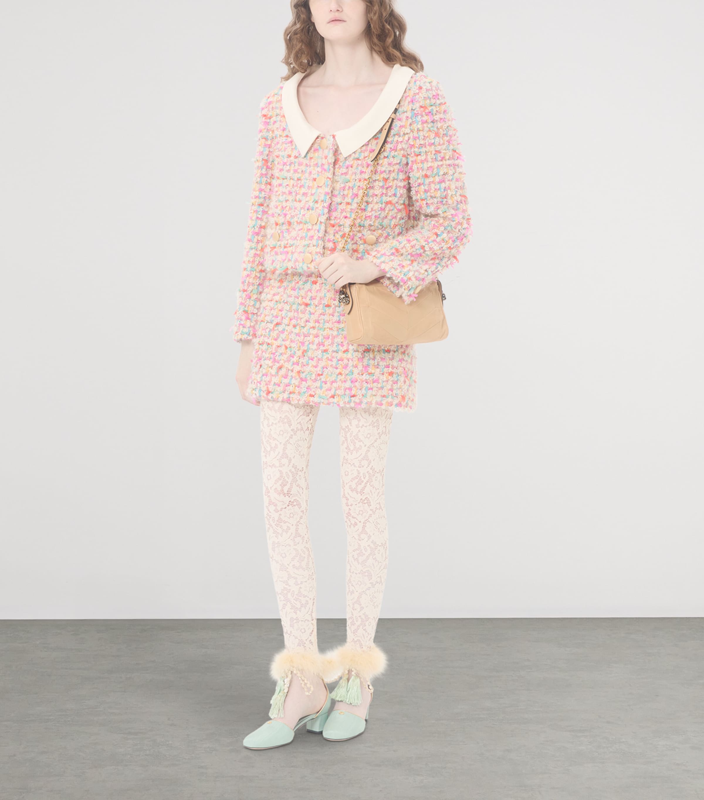 Tweed Cropped Jacket M12 Image 4