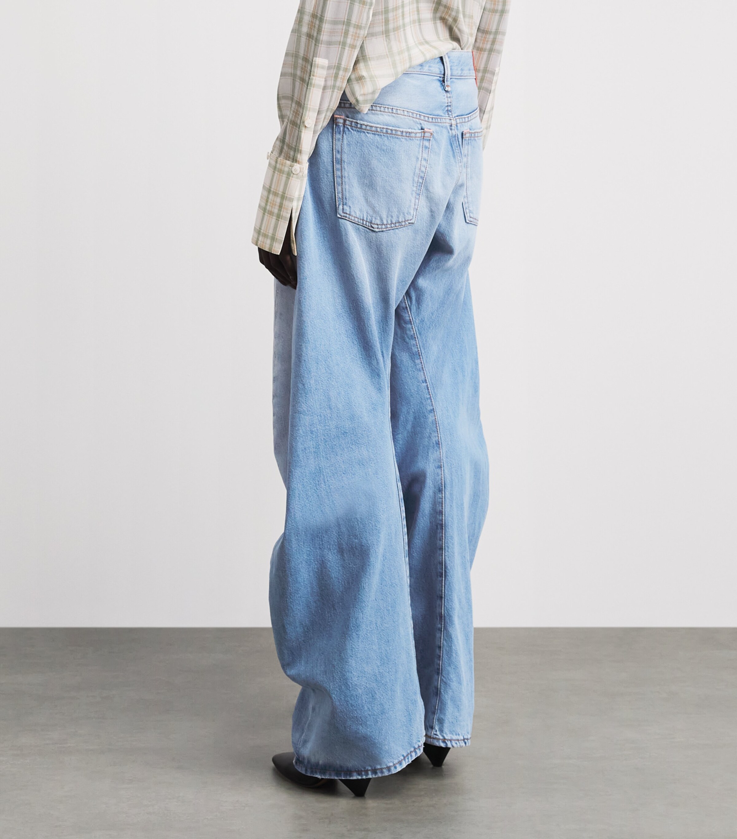 Acne Studios Womens Vintage 2006 Wide-Leg Jeans Light Blue Image 5