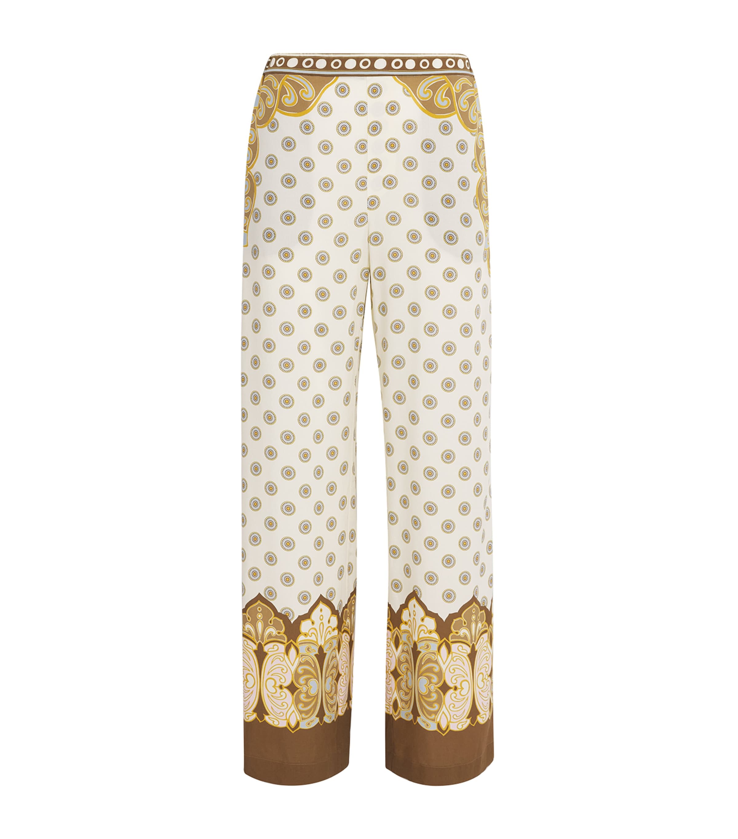 La Doublej Womens Silk Club Wide-Leg Trousers Cocoon Image 1