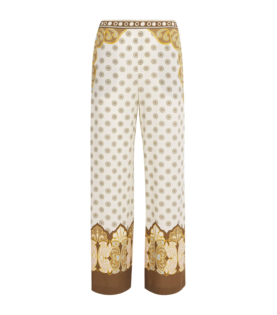 La Doublej Womens Silk Club Wide-Leg Trousers Cocoon Image 1