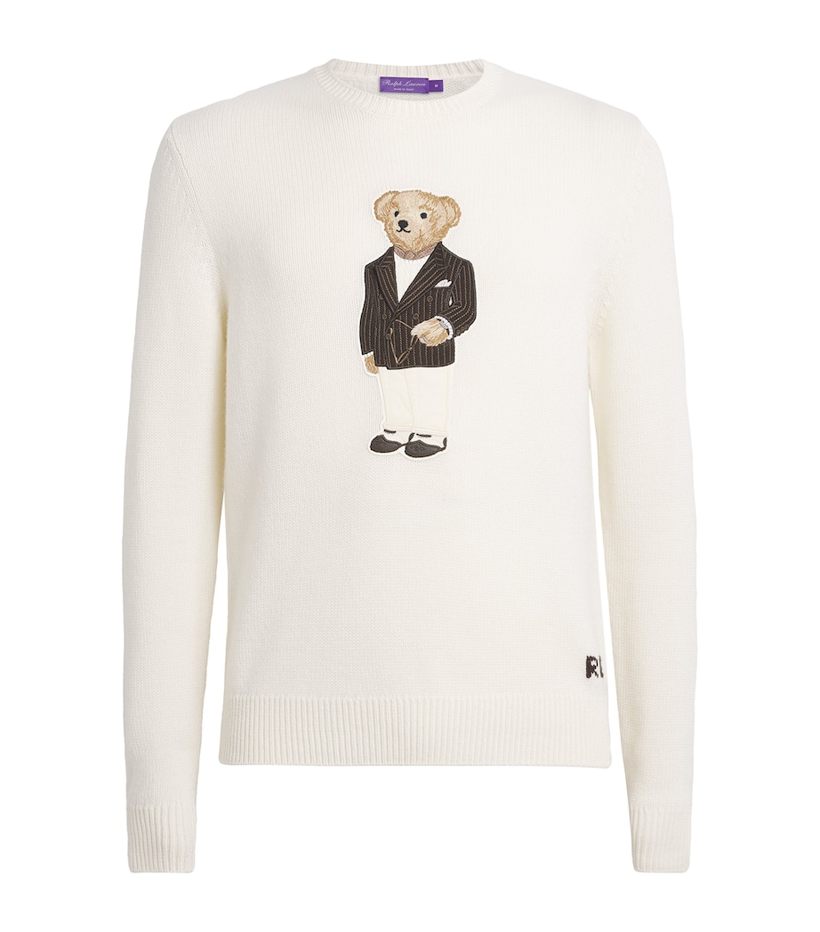 Cashmere Polo Bear Sweater CLASSIC CREAM Image 1